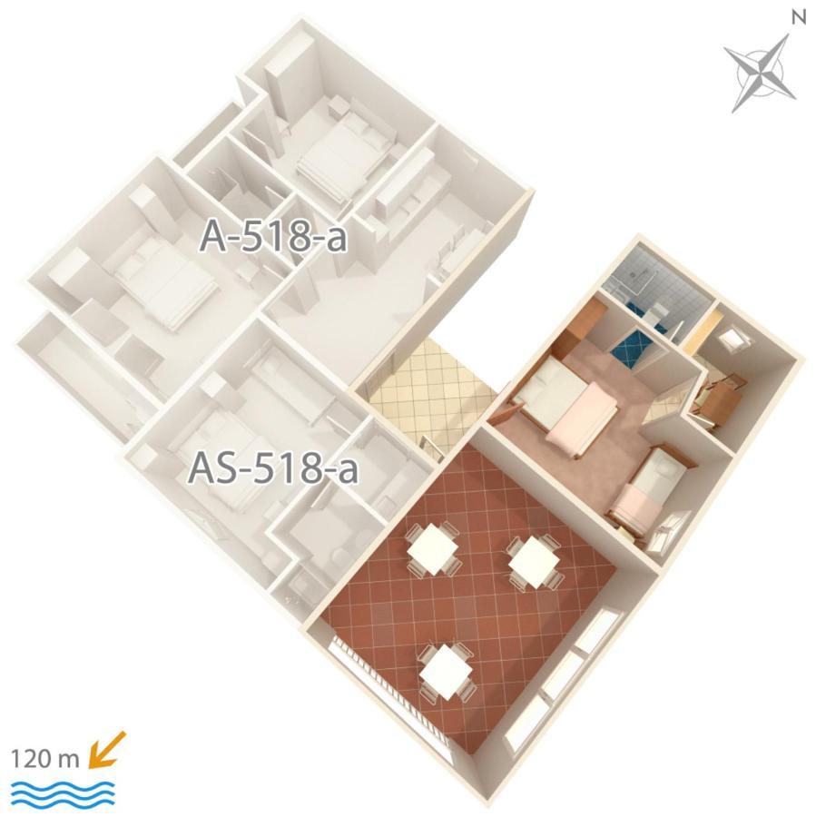 Apartment Podgora 518B المظهر الخارجي الصورة